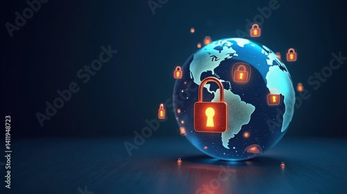 World password day awareness event global digital security cyber environment futuristic concept