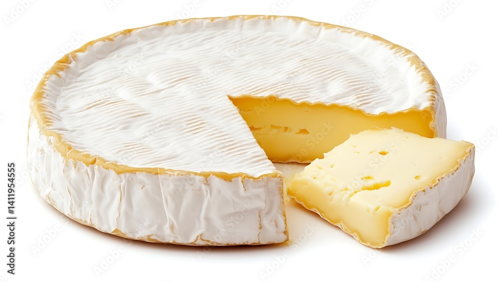 Brie cheese isolated on a white background Brie cheese isolated on a white background