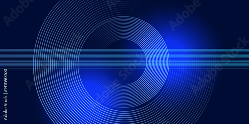 abstract dark background with glowing lines circles