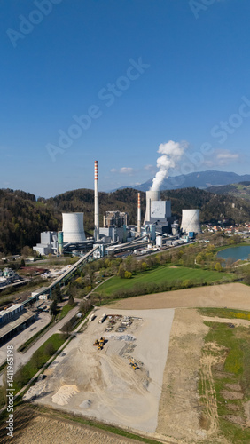 The Šoštanj termo power plant in Slovenia is a key facility for electricity generation, utilizing coal to produce thermal energy while addressing environmental concerns photo