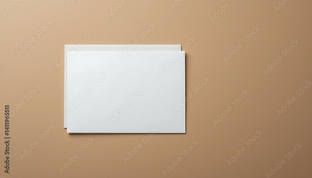 Blank Cards on Tan Background: Minimalist Mockup Blank Cards on Tan Background: Minimalist Mockup