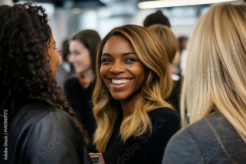 Wallpaper Mural Diverse women laughing together happy friendship celebration Torontodigital.ca