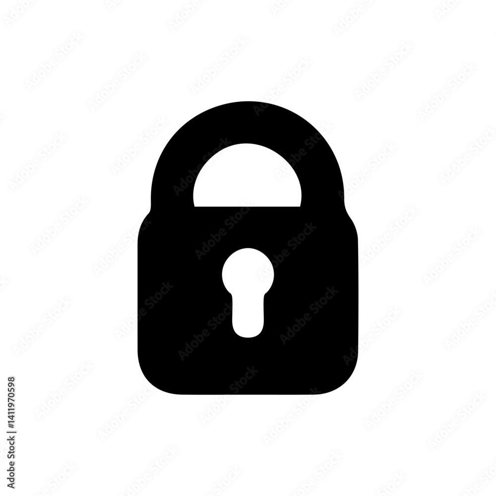 Lock Padlock Icon Symbol - Security and Protection Representation Lock Padlock Icon Symbol - Security and Protection Representation