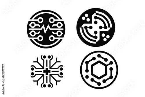 A set  meaningful mark that merges telemedicine and AI through symbolism alone