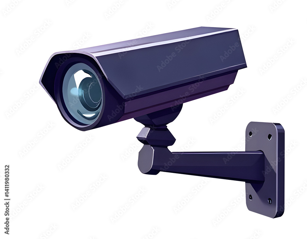 Surveillance camera clipart graphic resource for security monitoring in urban environments high-resolution imagery,cut out, isolated, transparent background