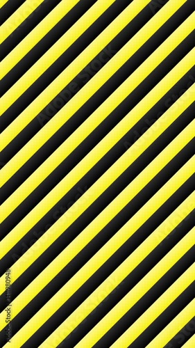 Warning Stripes, Gradient Yellow and Black Stripe Loop Animation for Modern Hazard Stripes, Warning Background
