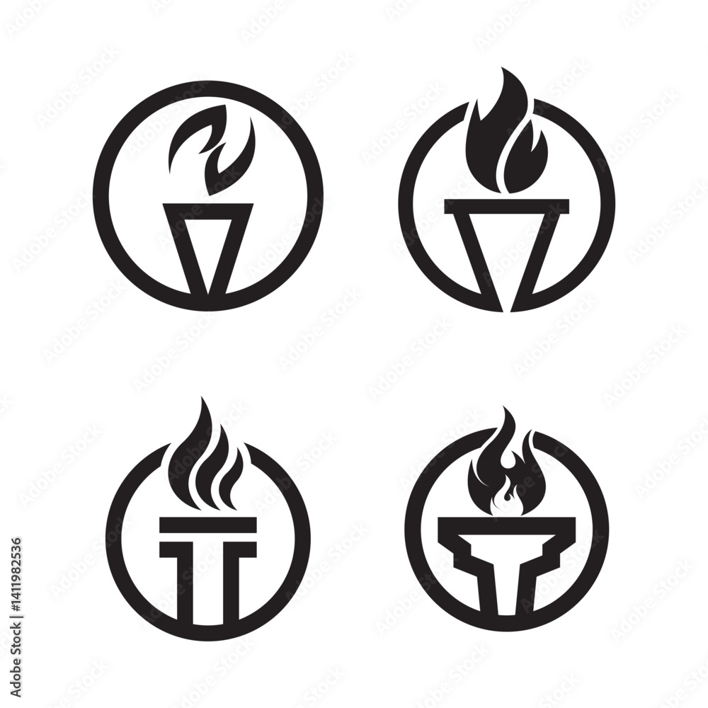 torch icon vector illustration template design torch icon vector illustration template design