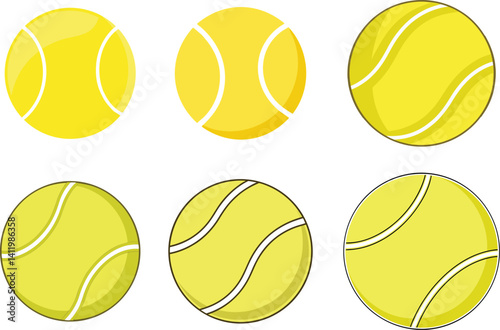Yellow Tennis Ball Icon – Isolated PNG Vector Illustration


