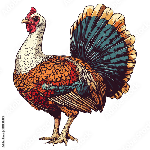 turkey, animal, vector, transparent background