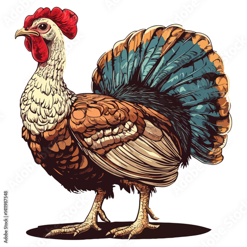 turkey, animal, vector, transparent background