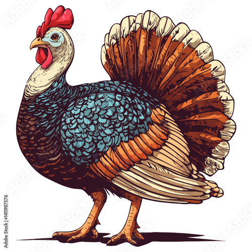 turkey, animal, vector, transparent background