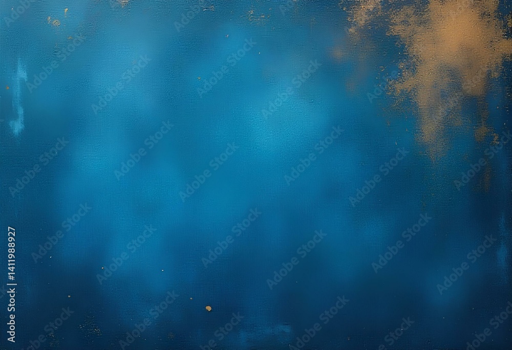 Naklejka premium Abstract painting featuring swirling shades of blue and black, creating a dynamic and textured visual experience