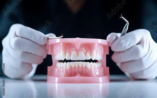 Dentist Examining Dental Model (2)