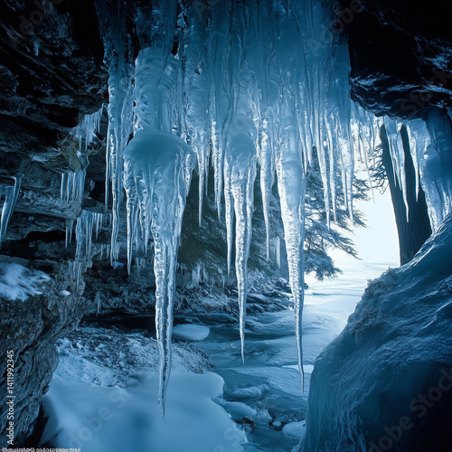 Behold enchanting spectacle of icicles, where harmonious dance of temperature, water, and light gives birth to these delicate and awe-inspiring wonders of nature