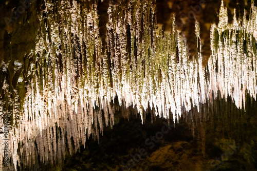 Obraz na płótnie Underground limestone cave in Japanese Okinawa world park w salonie