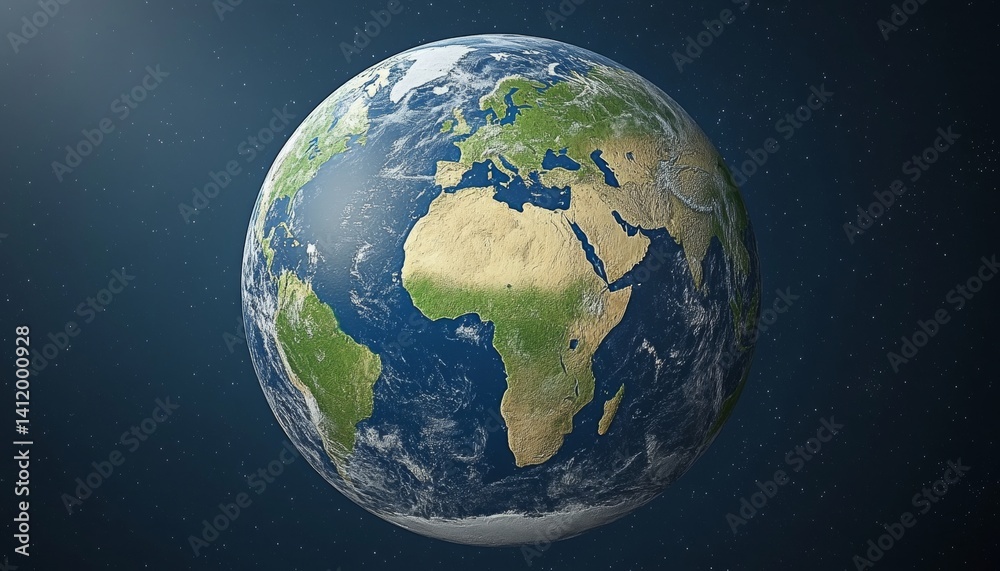 Fototapeta premium Planet Earth From Space Network Connections, Global Communication, Science and Technology Concept.