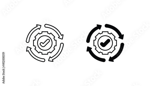 Resolved icon design with white background stock illustration