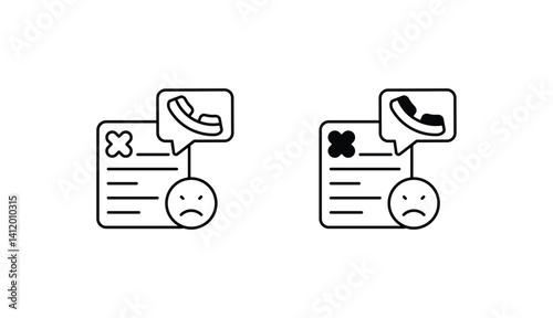 Complaint icon design with white background stock illustration