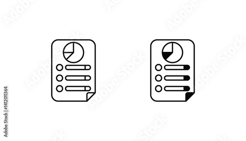 Survey results icon design with white background stock illustration