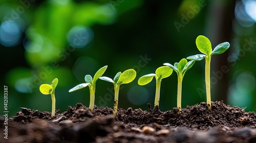 Young sprouts â€“ a close-up of young plants or trees. 