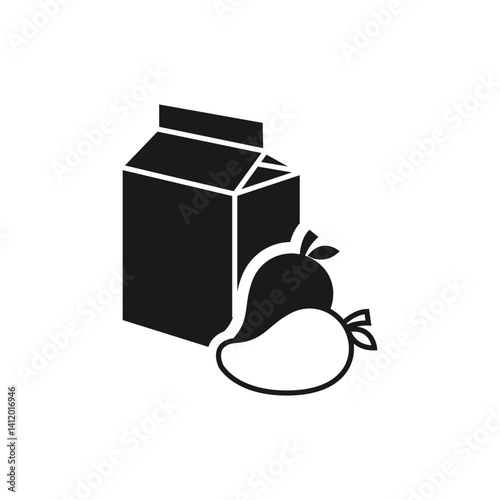 manggo juice box icon eps 10