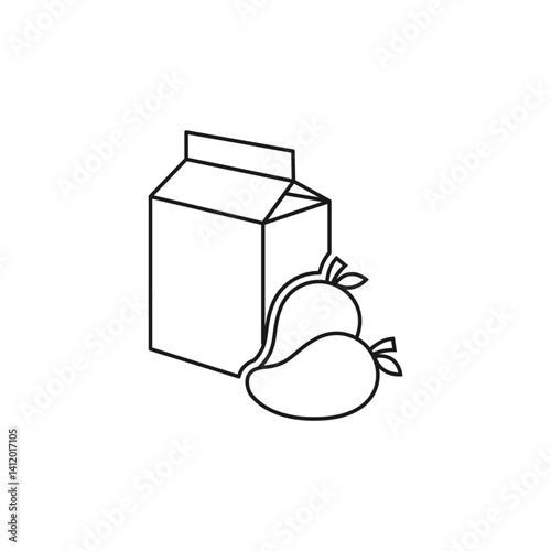 manggo juice box icon eps 10