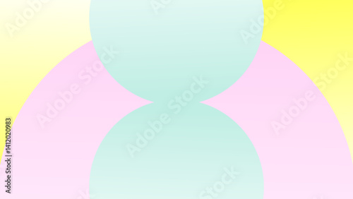 Abstract background with colorful gradient circles or bubbles. Funny elegant minimal wallpaper.with pastel color. 