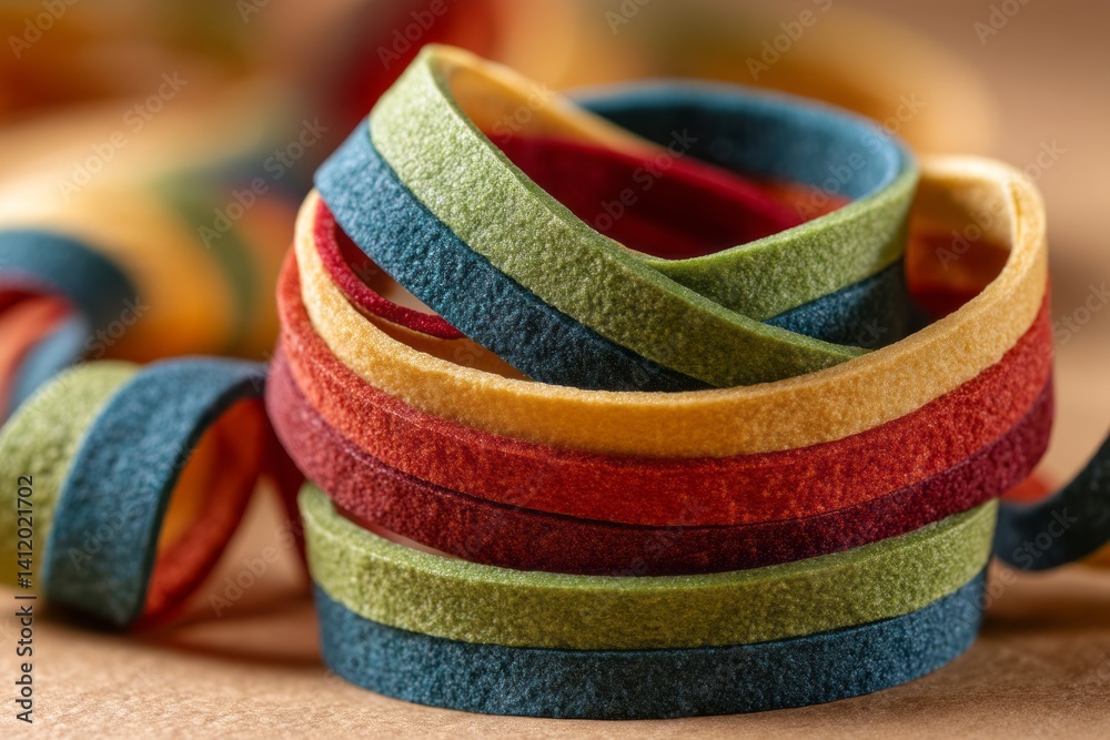 Colorful Paper Strips for Crafts and Creativity in Vibrant Hues of Red, Green, Blue and Yellow