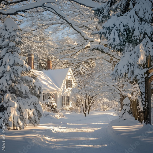 trees in the snow 