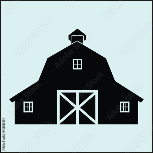 Barn Silhouette, Farm