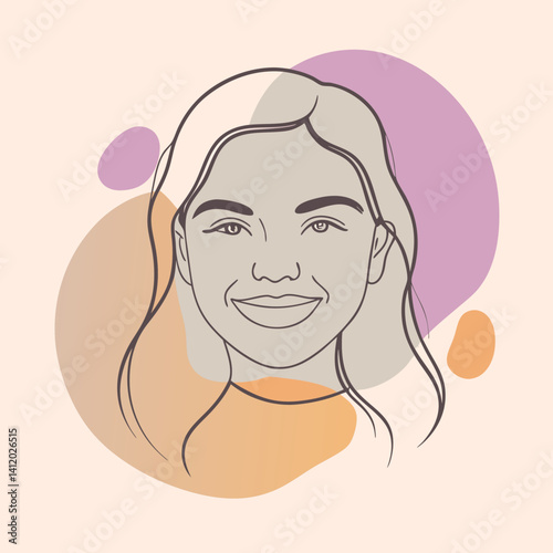 a girl with a smiling brightly with sparkles