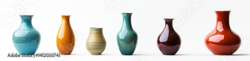 Vibrant Ceramic Vases in a Variety of Colors photo