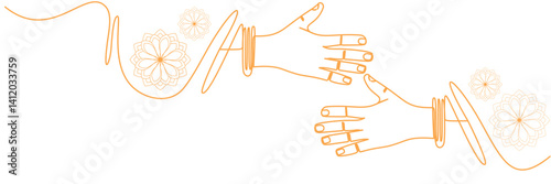 line art buddha hand vesak day