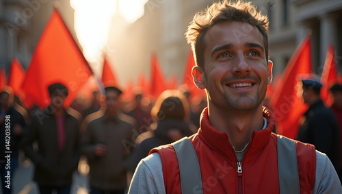Document Solemn Labour Day Commemoration Events: Refined Photostock Imagery Capturing Historical Tributes, Cultural Ceremonies, and Worker Legacy for Editorial Use photo
