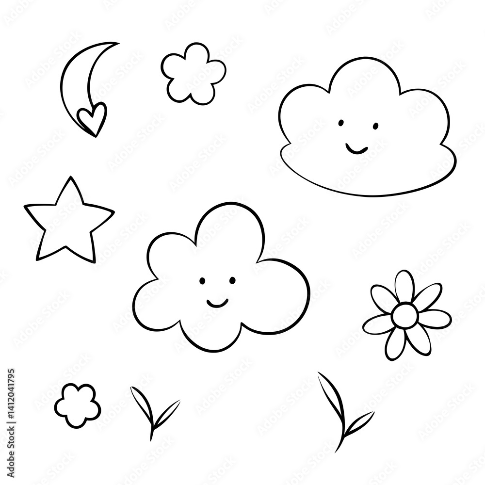 set of weather icons