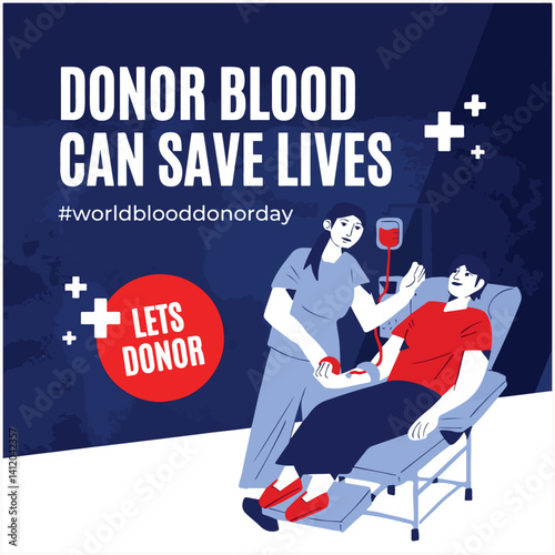 Give blood, save lives—celebrating heroes and promoting voluntary blood donation globally.