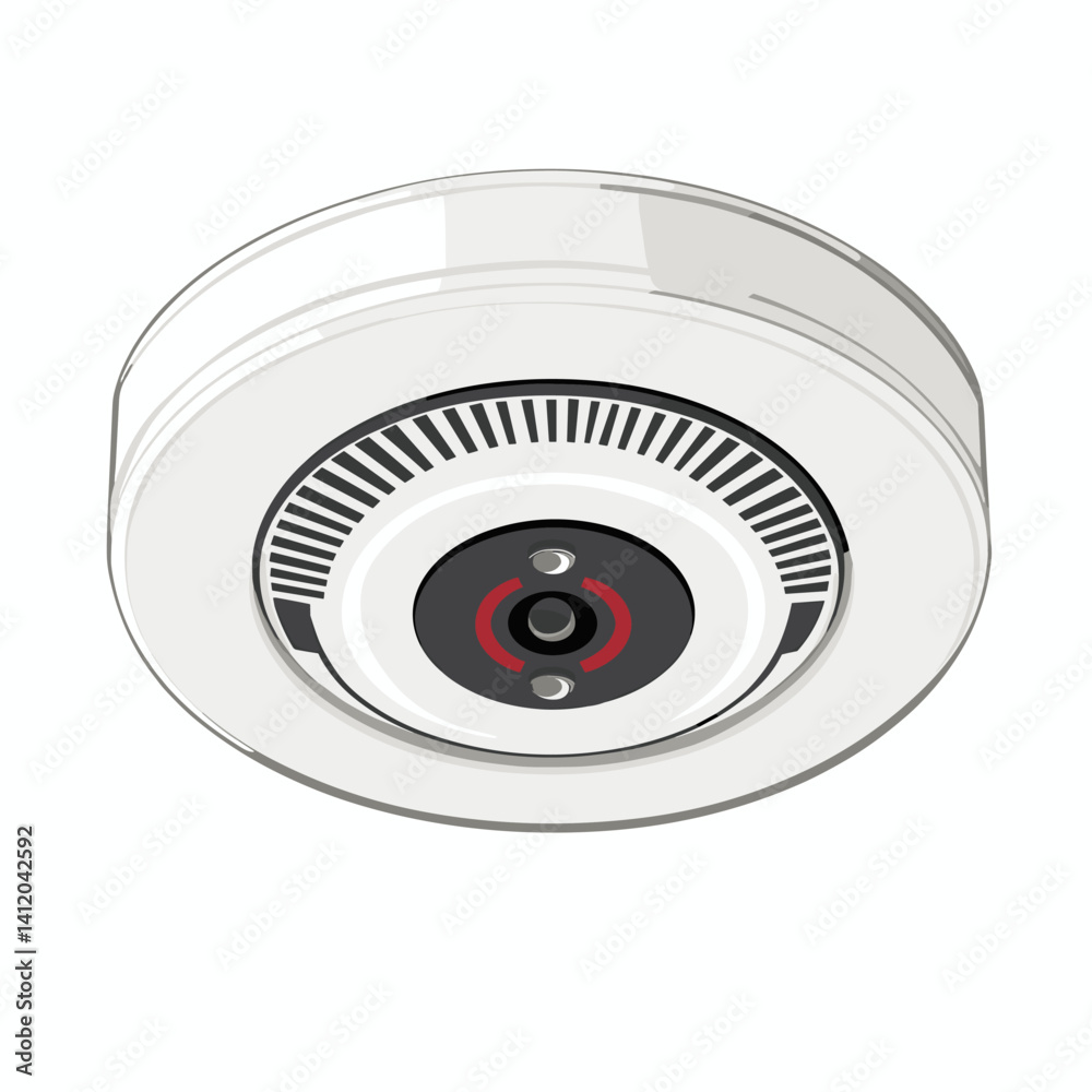 Smoke detector alarm vector illustration isolated on a white background Smoke detector alarm vector illustration isolated on a white background