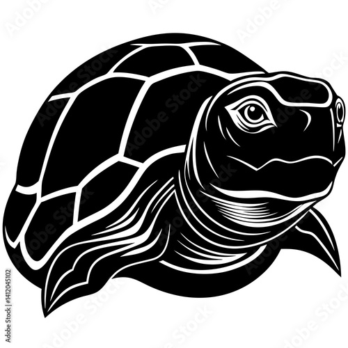 Tortoise head animal vector – perfect for logos, prints, and wildlife-themed designs.
