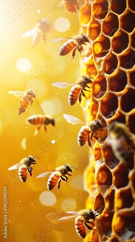 Honeybee Haven: A Golden Symphony of Nature's Sweetest Workers