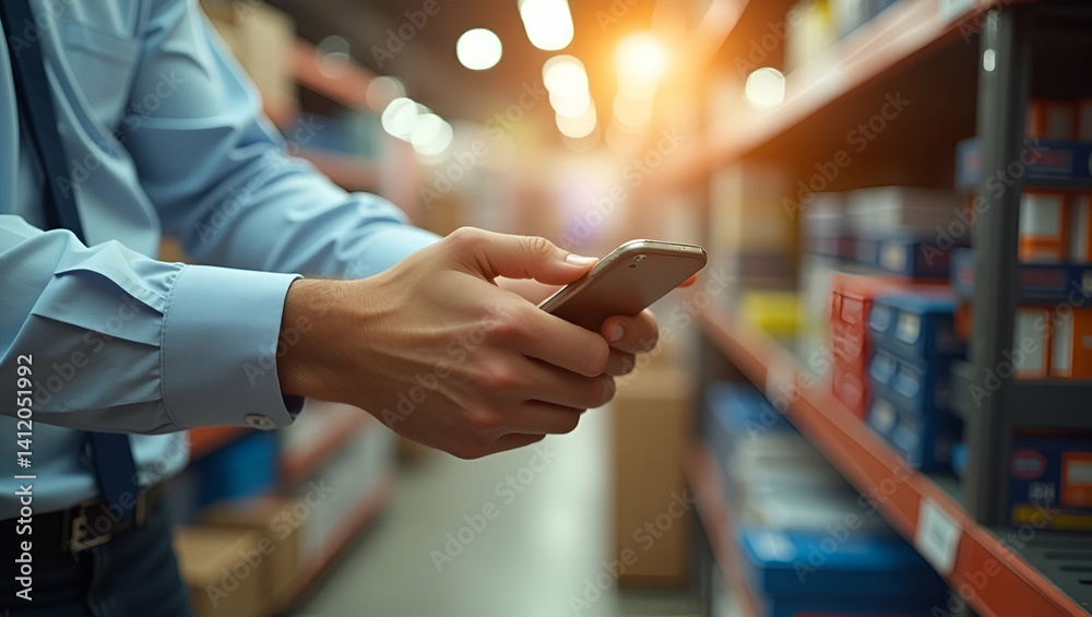 Obraz premium Rising Costs: Visualizing the Tariff Burden on Consumers - High Impact Images of Increased Import Prices and Market Pressures Affecting Household Budgets - Empty Space for Text