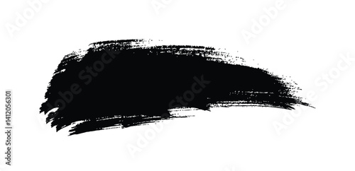 Paint Brush Stroke, Abstract Grunge Paint Smudge Art Element, Vector modern Black grunge brush stroke background.