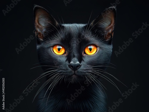 Adorable Tuxedo Cat with Expressive Eyes
