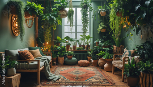 living room with christmas decorations