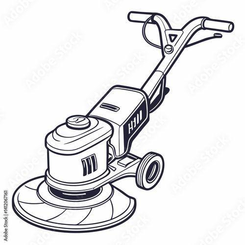 Professional Floor Cleaning Machine Outline For Home Maintenance And Service