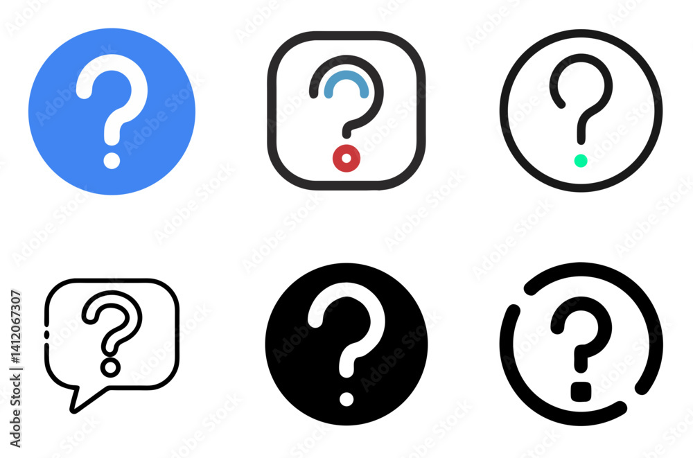 Question Mark Icon for Inquiry and Curiosity Question Mark Icon for Inquiry and Curiosity