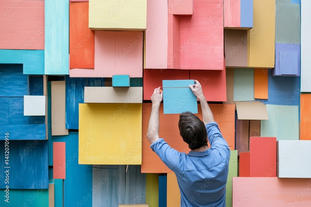 pantone system, painted cardboard color palettes