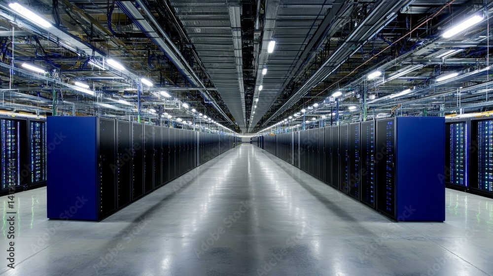 A server room that contains a significant number of servers inside it