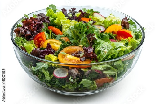 Obraz na płótnie salad bowl with salad food isolated on a white background w salonie