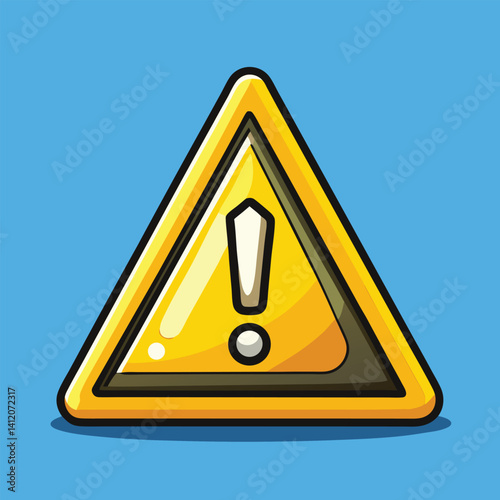 exclamation danger sign Hazard warning attention sign with exclamation mark symbol. Vector illustration.