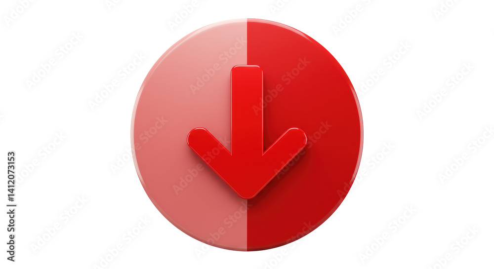 Isolated Red Download Arrow Isolated Red Download Arrow